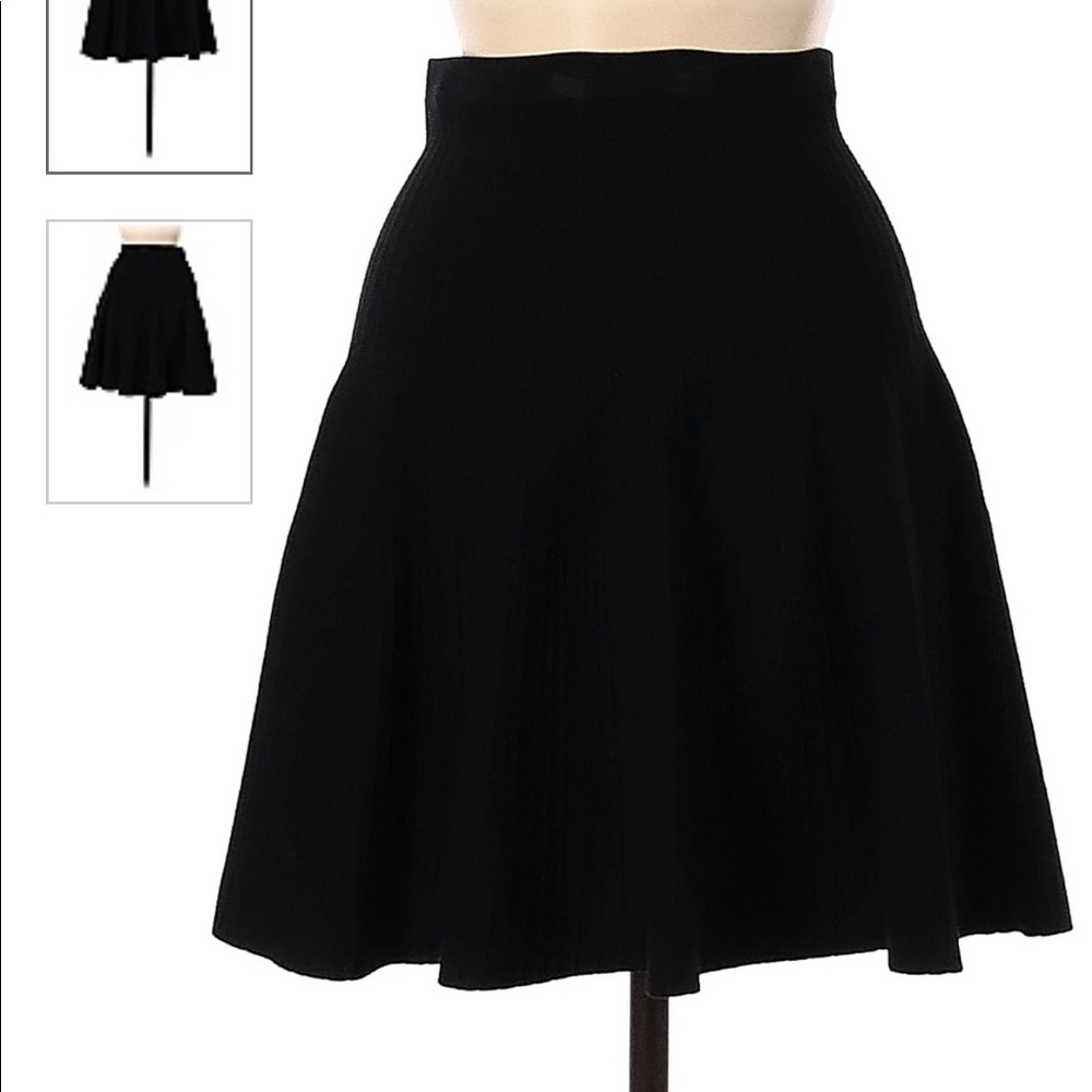 BCBG Max Azria black pleated skirt